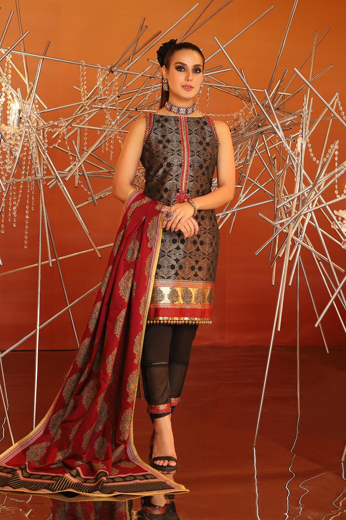 FC-05B-20-Black | ALKARAM | Festive Collection' 20
