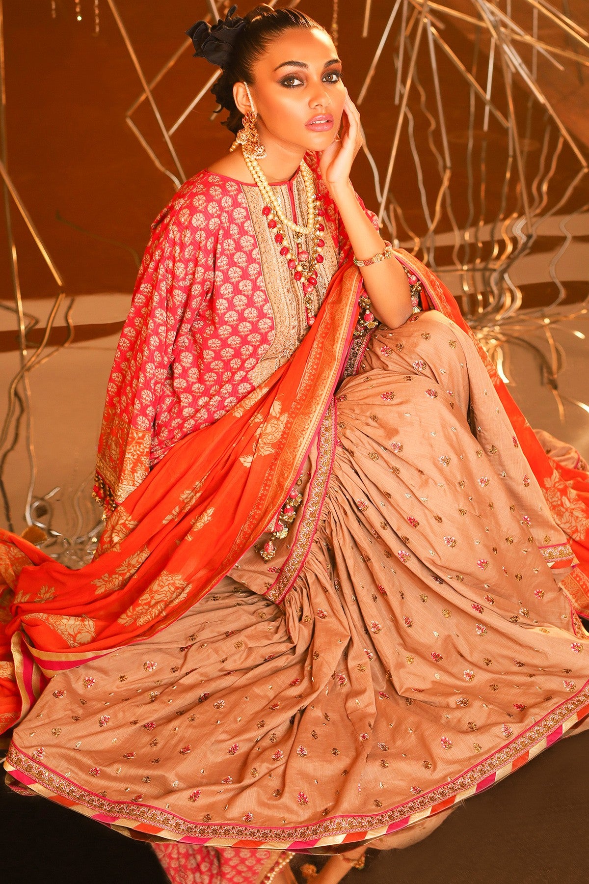 FC-07C-20-Pink | ALKARAM | Festive Collection' 20