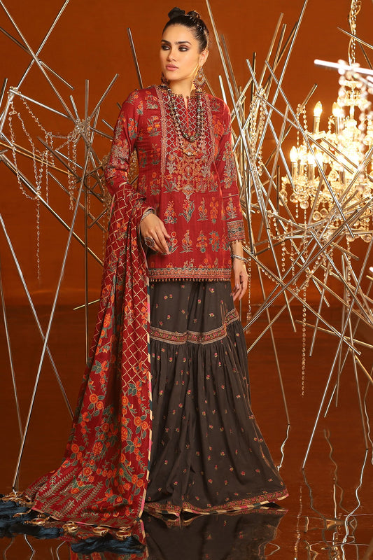 FC-08C-20-Maroon | ALKARAM | Festive Collection' 20
