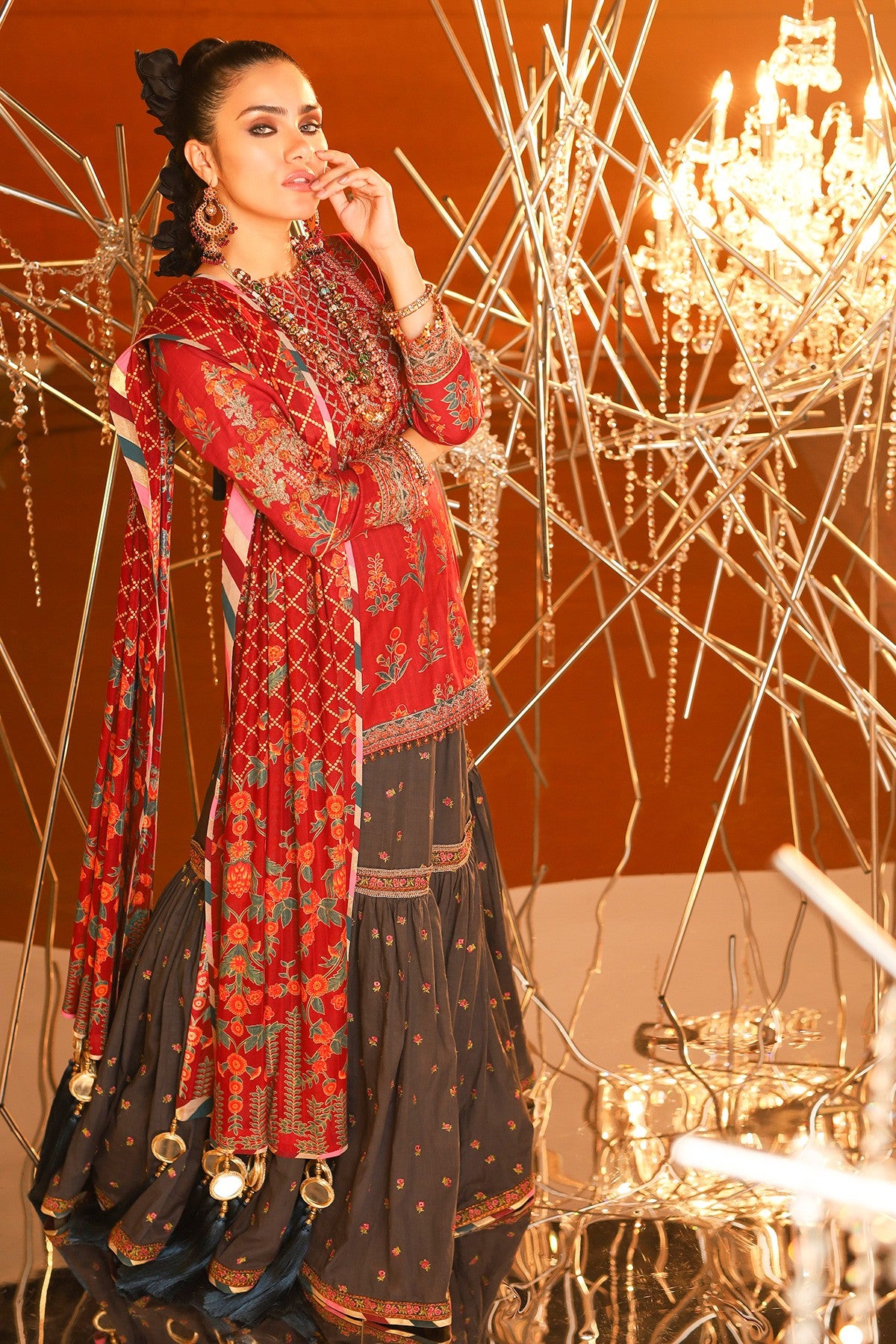FC-08C-20-Maroon | ALKARAM | Festive Collection' 20