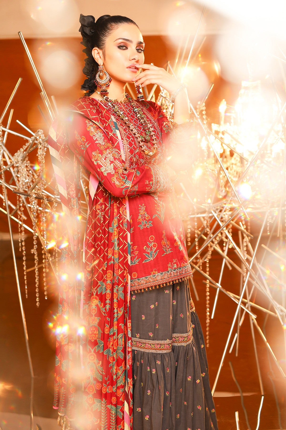 FC-08C-20-Maroon | ALKARAM | Festive Collection' 20