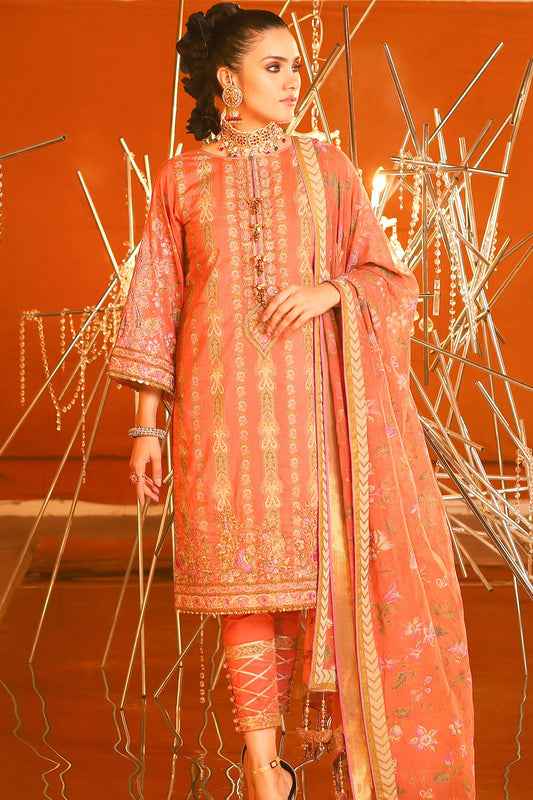 FC-24K-20-Coral | ALKARAM | Festive Collection' 20