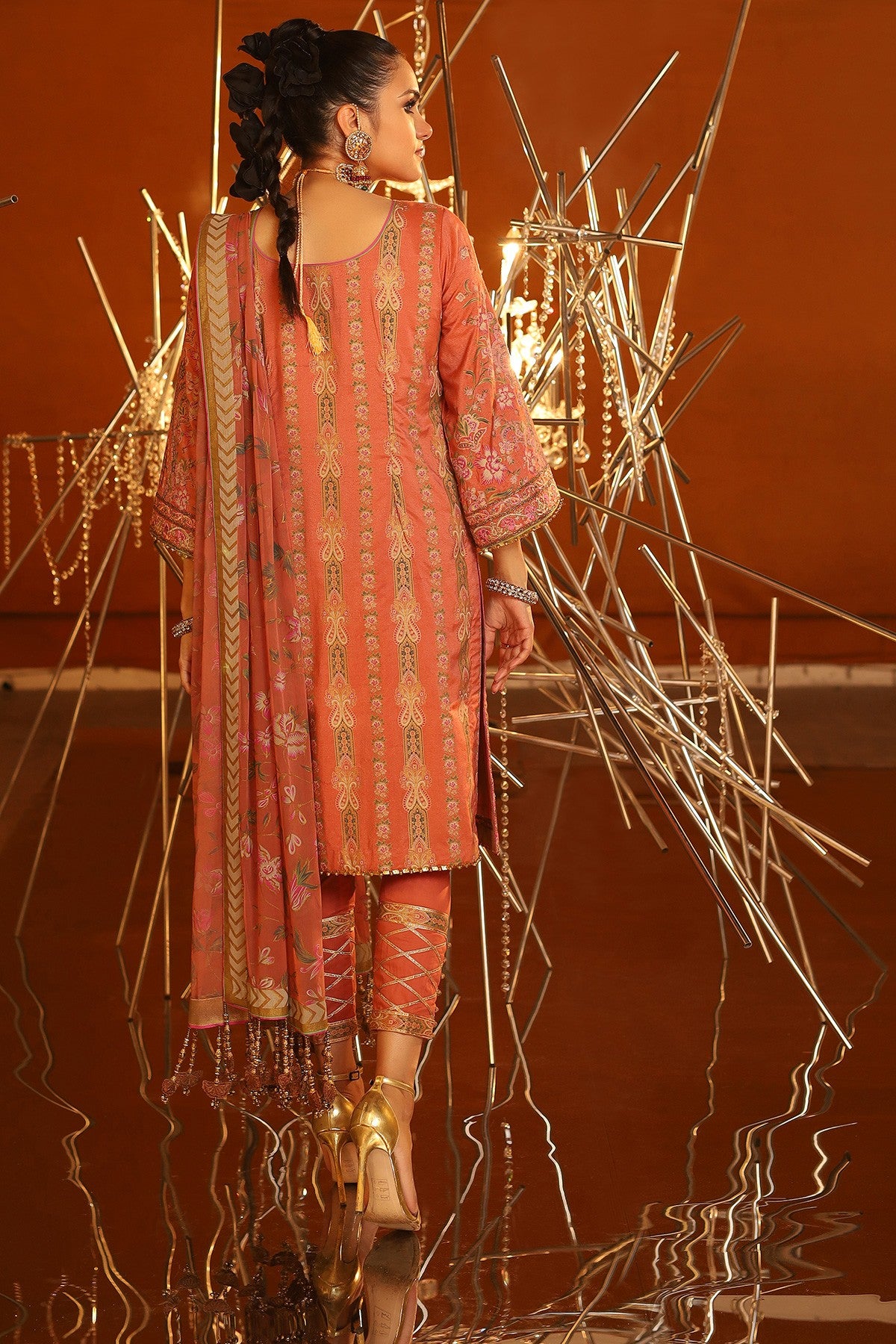 FC-24K-20-Coral | ALKARAM | Festive Collection' 20