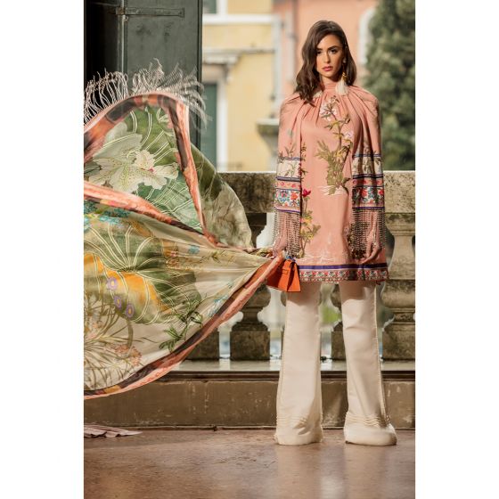 Rosa Corallo 10-A (3Pc) Sana Safinaz Luxury Lawn