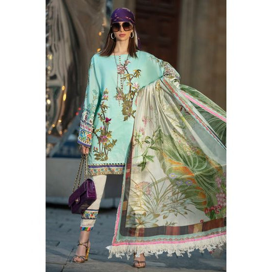 Menta Blu 10-B (3Pc) Sana Safinaz Luxury Lawn