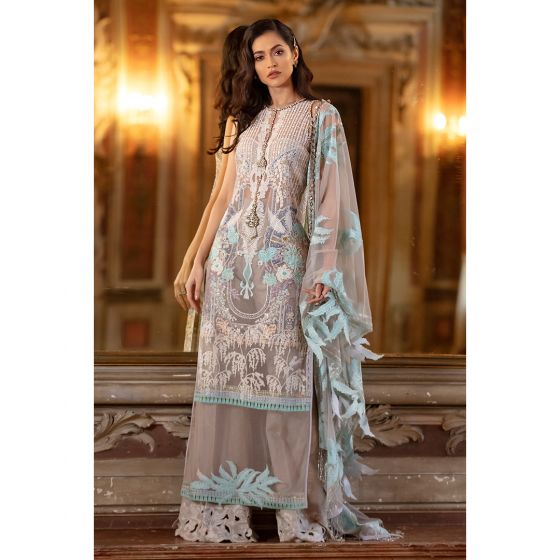 Grigio Argento 11-B (3Pc) Sana Safinaz Luxury Lawn