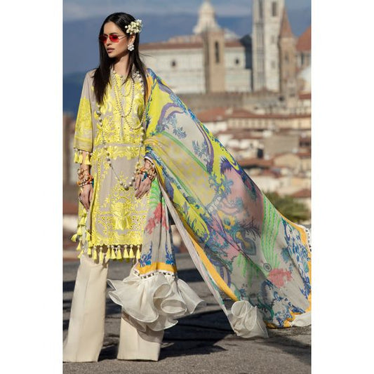 Venetian Blue 1-A (3Pc) Sana Safinaz Luxury Lawn