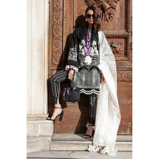 Monochromatico 4-A (3Pc) Sana Safinaz Luxury Lawn