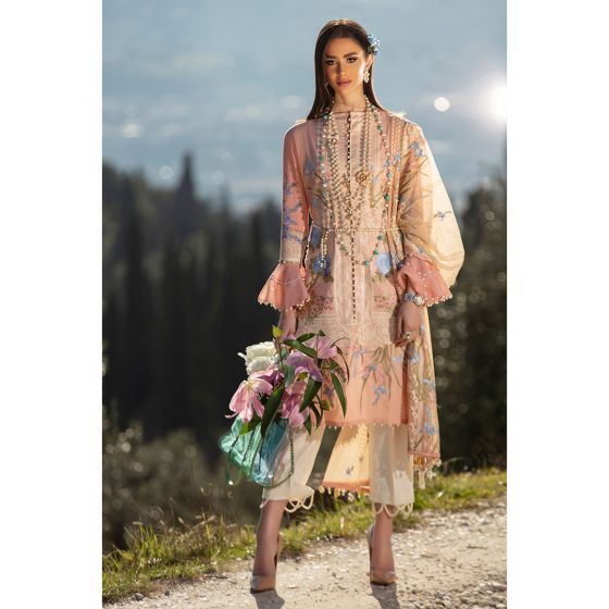 Pesca 6-A (3Pc) Sana Safinaz Luxury Lawn