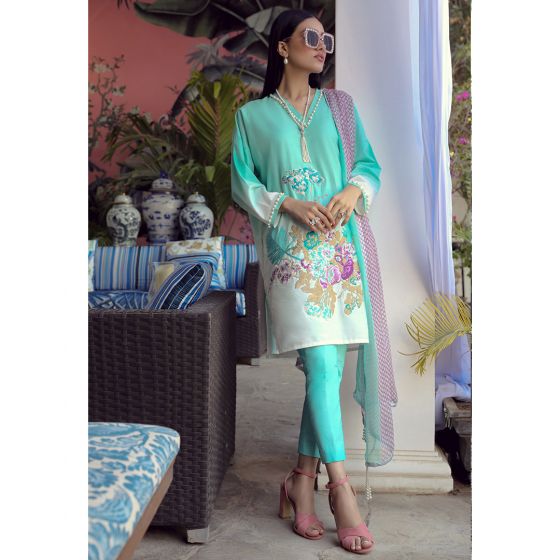 Muzlin 11A - Fern-etic (3 Piece Lawn) by Sana Safinaz