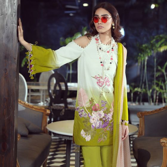 Muzlin 11B- Orchidia (3 Piece Lawn) by Sana Safinaz