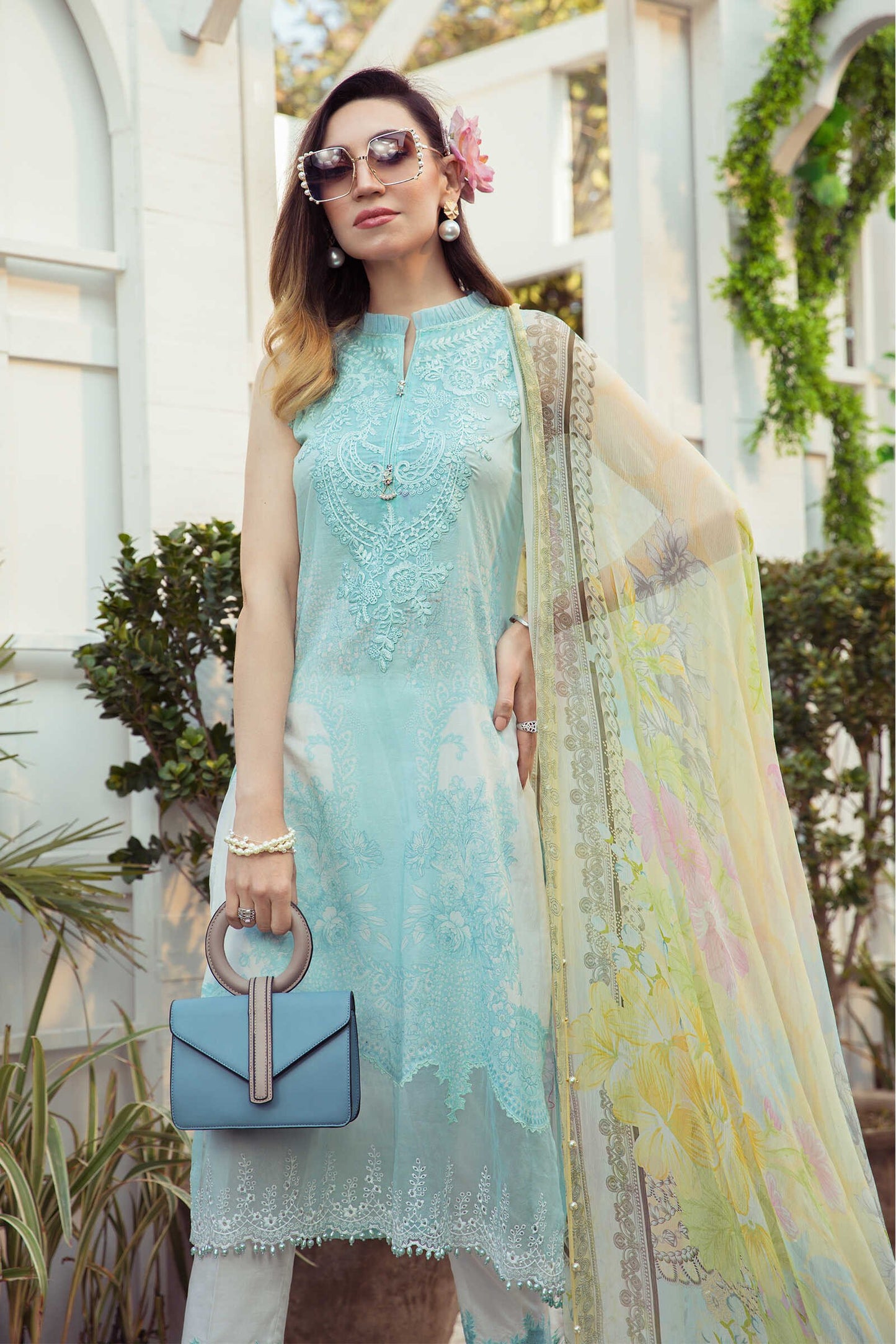 MPT-1002-A | Maria B | M.Prints | Unstitched Fabrics | Spring/Summer '21