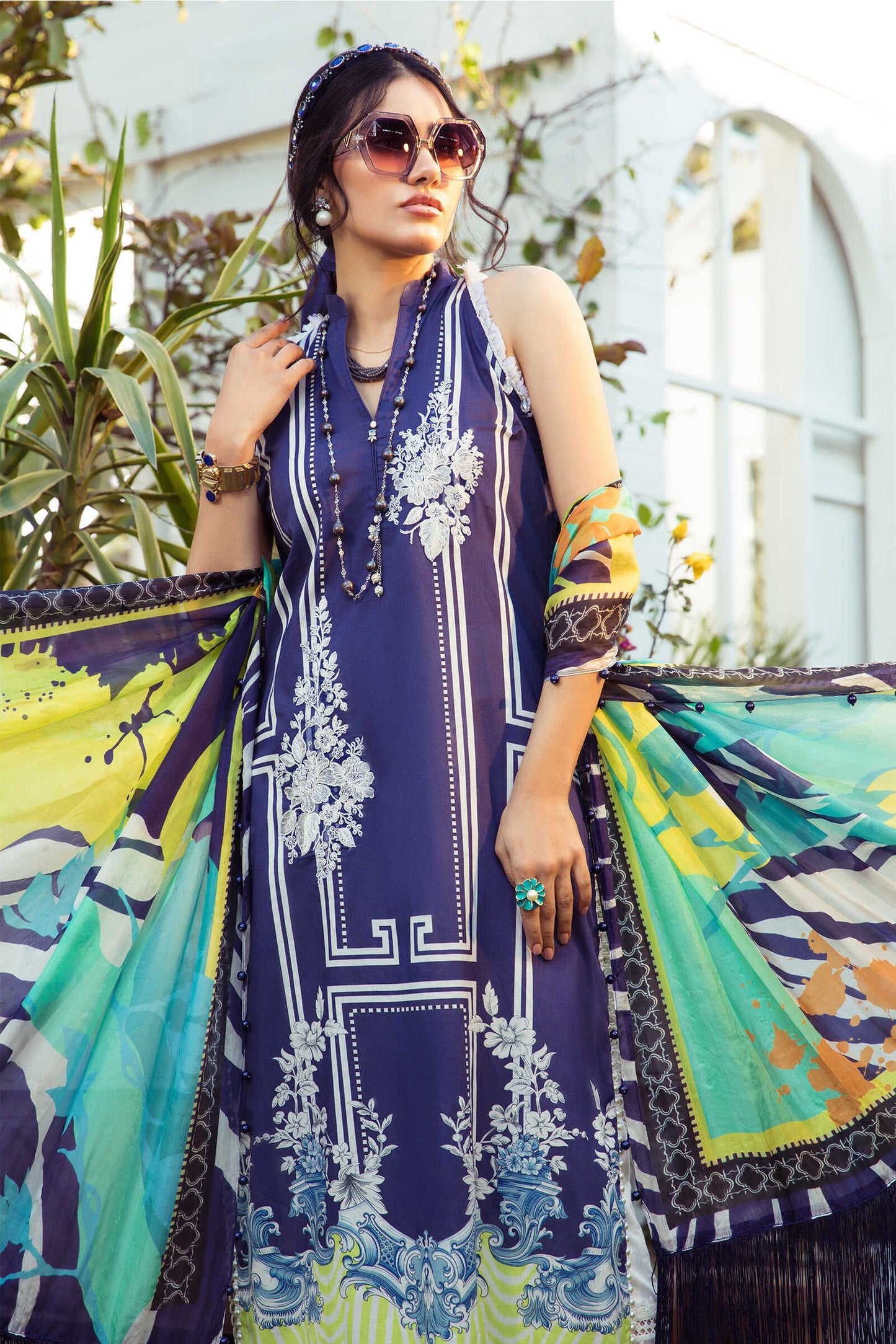 MPT-1006-A | Maria B | M.Prints | Unstitched Fabrics | Spring/Summer '21