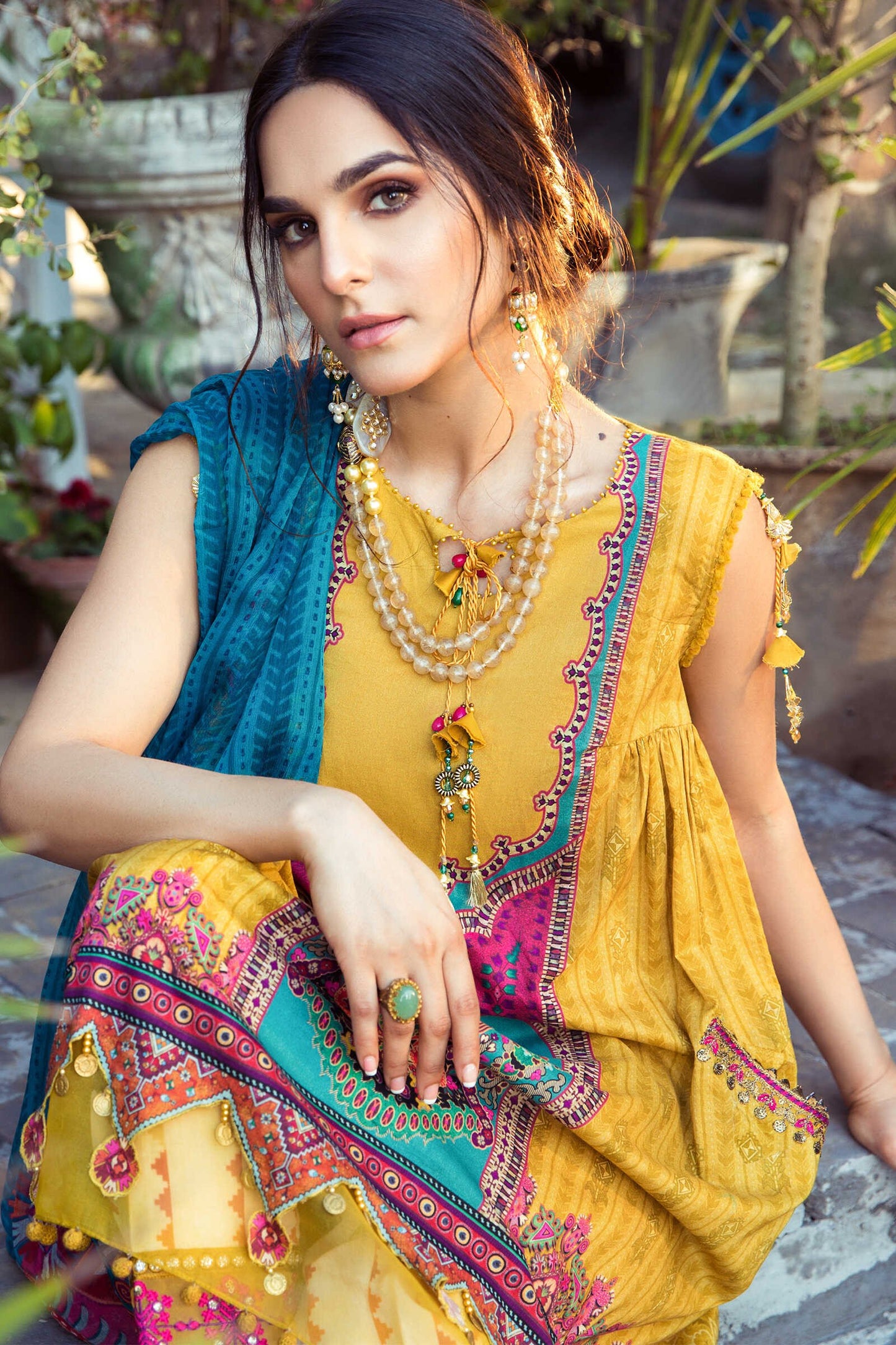 MPT-1008-A | Maria B | M.Prints | Unstitched Fabrics | Spring/Summer '21