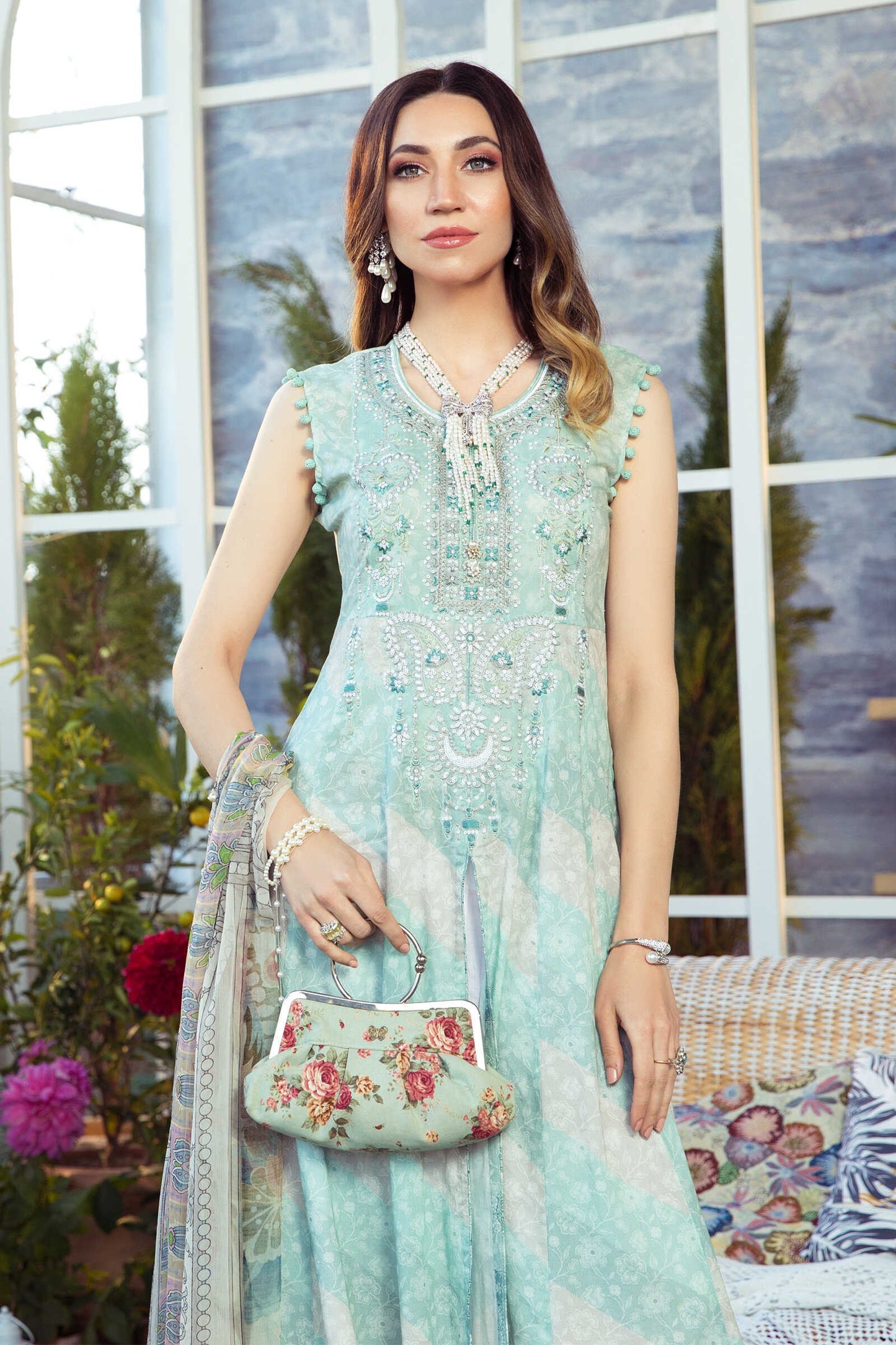 MPT-1010-B | Maria B | M.Prints | Unstitched Fabrics | Spring/Summer '21