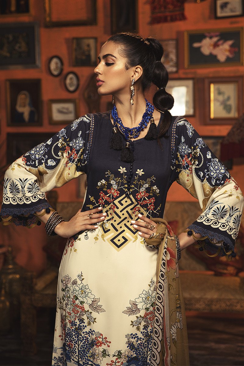 MPT-901-B | Maria B | M.Prints | Unstitched Fabrics | Fall/Winter 20