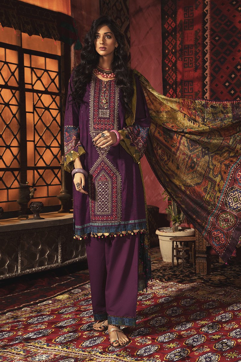 MPT-902-B | Maria B | M.Prints | Unstitched Fabrics | Fall/Winter 20