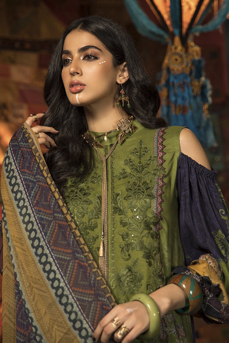 MPT-907-A | Maria B | M.Prints | Unstitched Fabrics | Fall/Winter 20