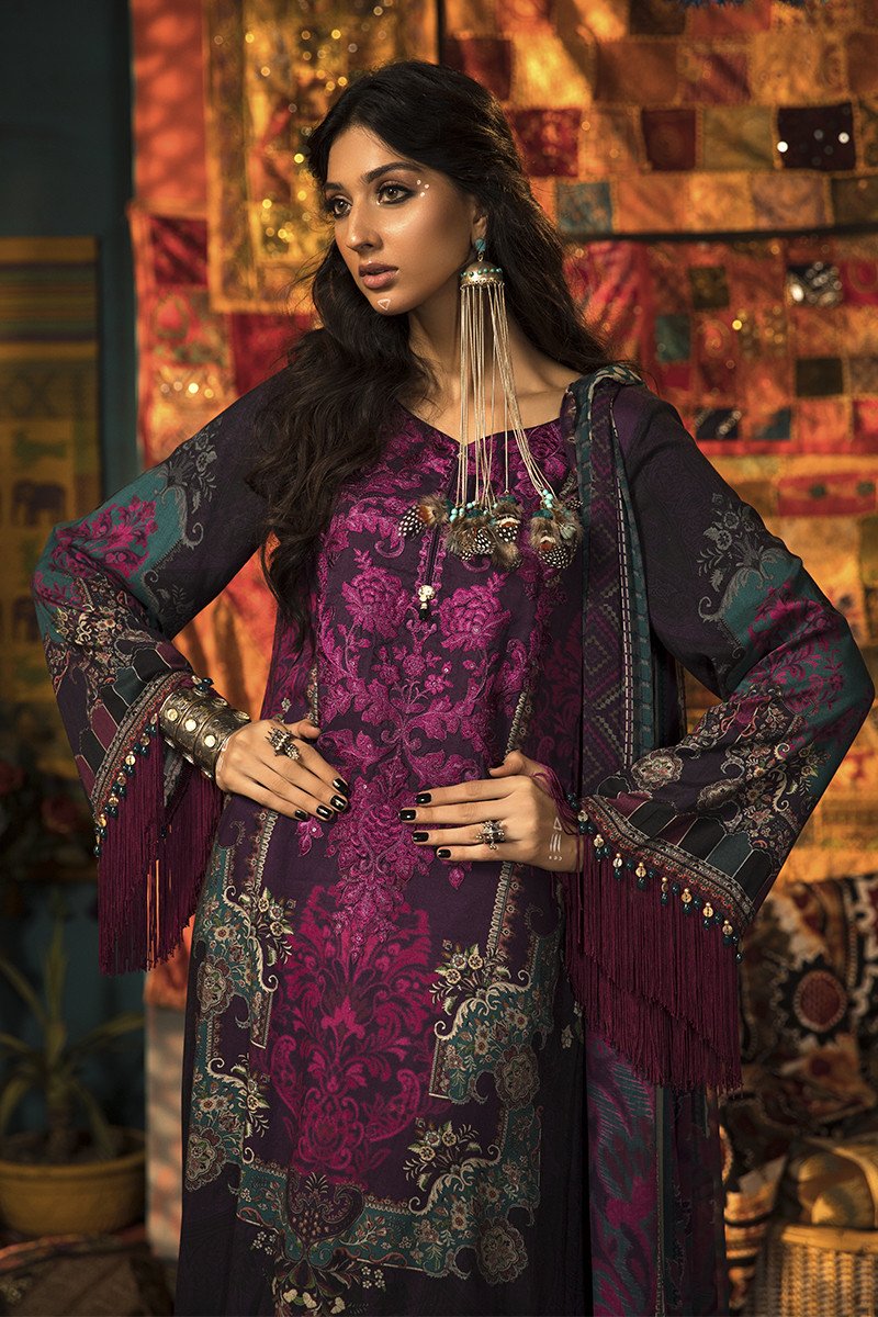 MPT-907-B | Maria B | M.Prints | Unstitched Fabrics | Fall/Winter 20