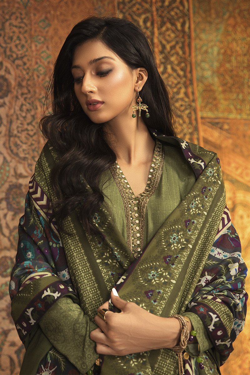 MPT-912-A | Maria B | M.Prints | Unstitched Fabrics | Fall/Winter 20