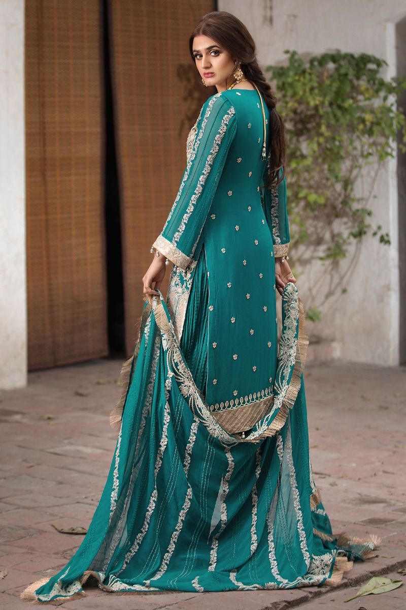 2355 Beryl Brocade | Motifz | Rang-e-Bahar | Luxury Embroidered Crinkle Chiffon'20