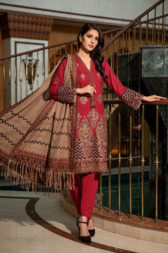 2369 Ethnic Chevron (Motifz Premium Embroidered Khaddar)