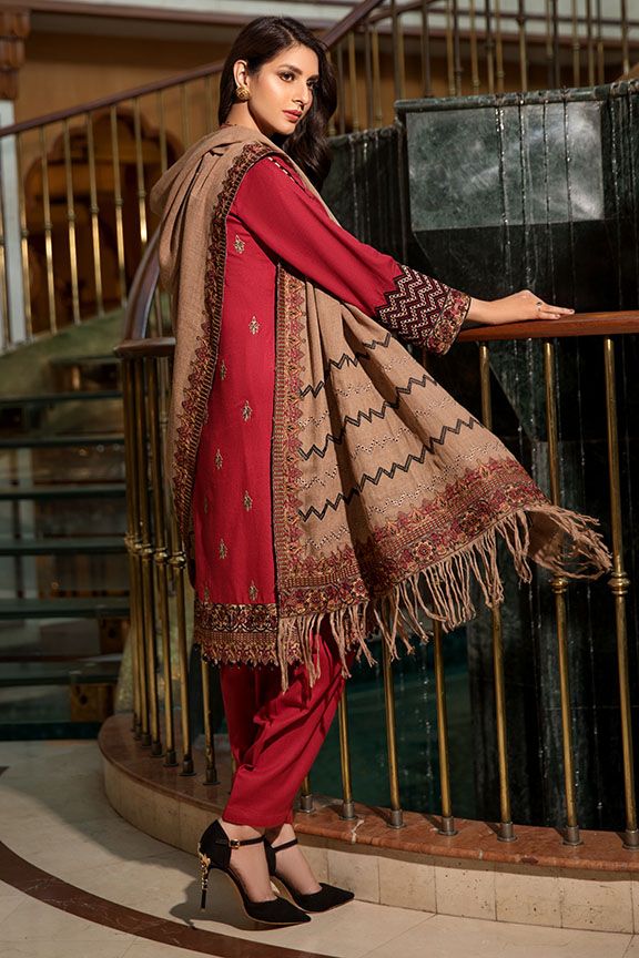 2369 Ethnic Chevron (Motifz Premium Embroidered Khaddar)