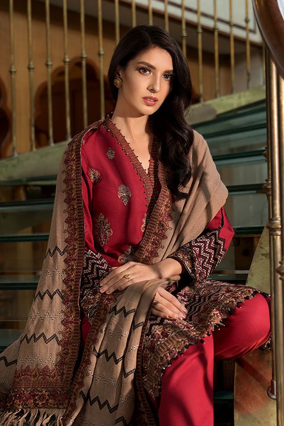 2369 Ethnic Chevron (Motifz Premium Embroidered Khaddar)