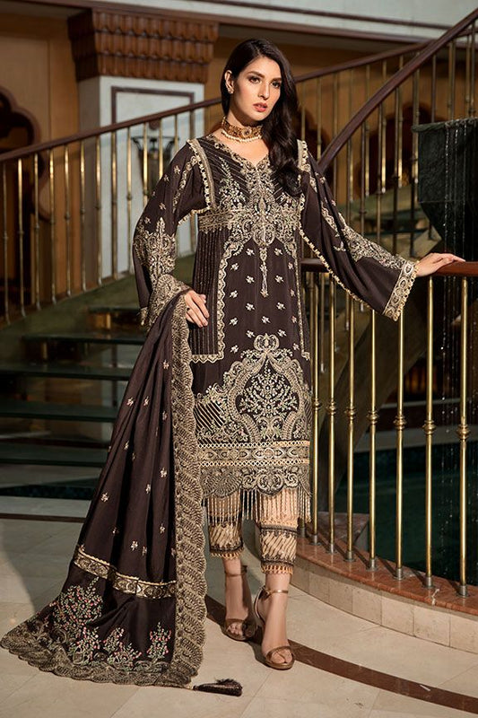 2373 Regal Brown (Motifz Premium Embroidered Karandi)
