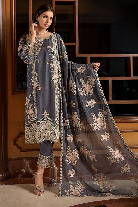 2378 Dusky Frill (Motifz Premium Embroidered Linen)