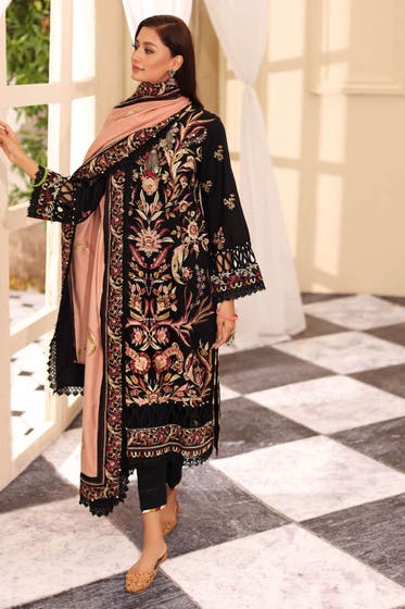 3PC Yarn Dyed Unstitched Embroidered Suit AP-22003 | Gulahmed | Winter Collection 2022