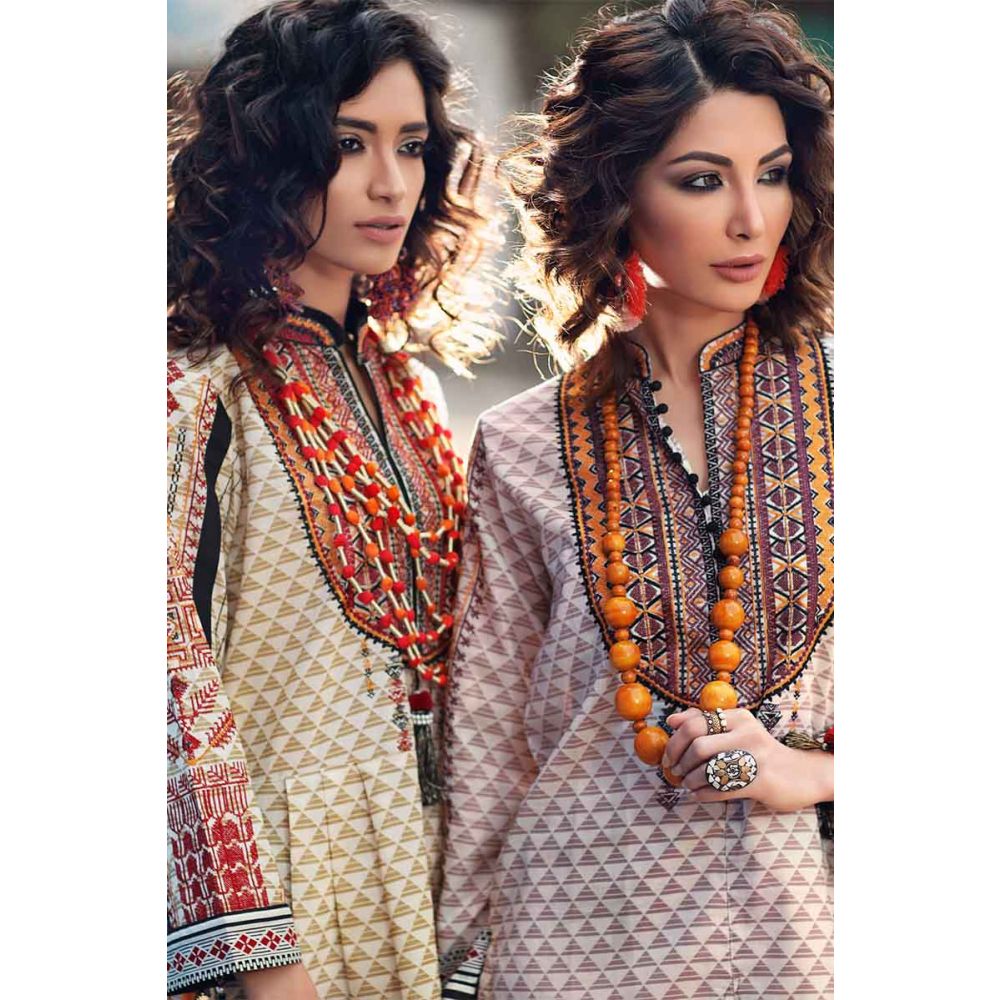 2 PC Lawn Shirt & Bottom GT-14 B