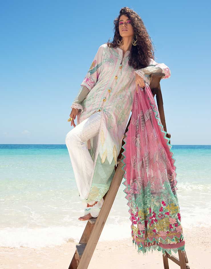 SS-107 | Rang Rasiya | Unstitched Luxury Lawn 2020