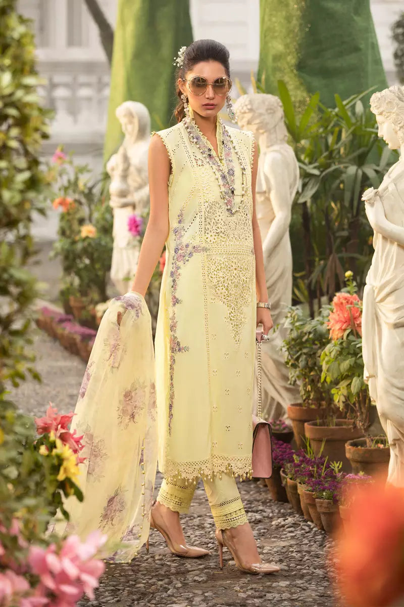 D22-12-B | Maria B | Unstitched Luxury Lawn Collection 2022
