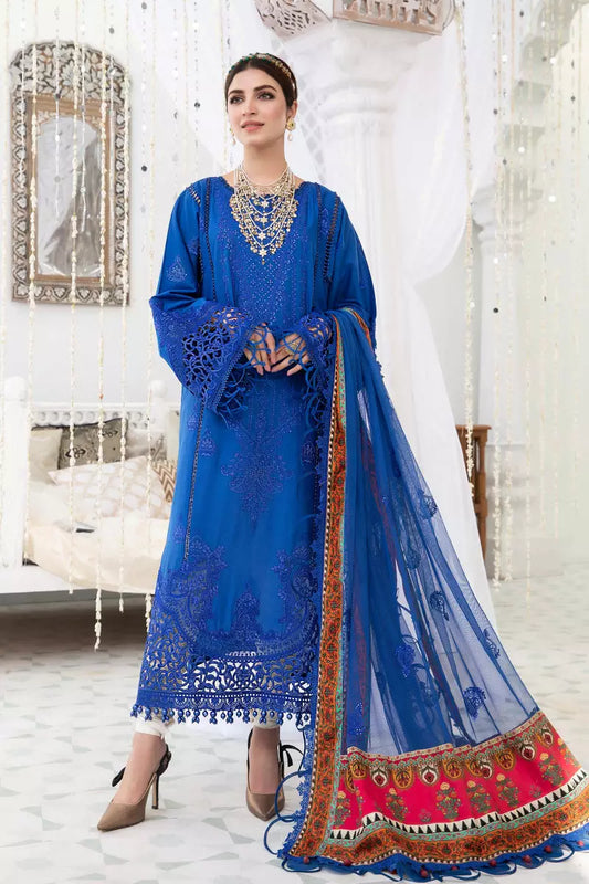 EL - 22 - 08 - Cobalt Blue | Maria B | Eid Lawn Collection 2022