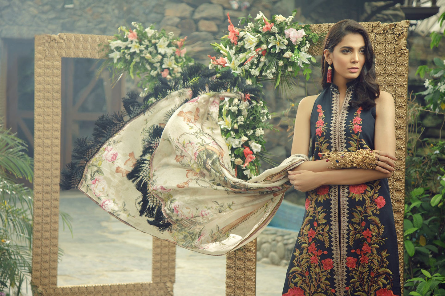 1A Black - Zarqash Lawn 2019