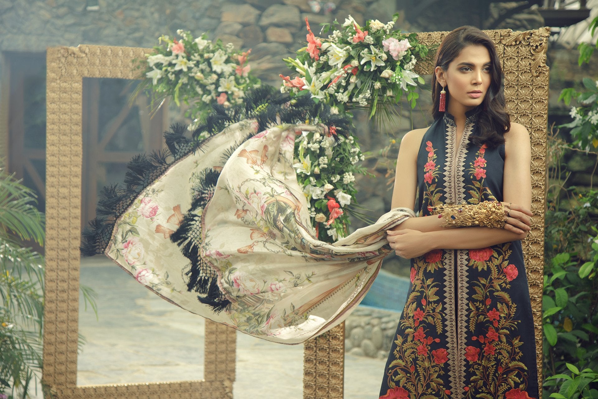 1A Black - Zarqash Lawn 2019