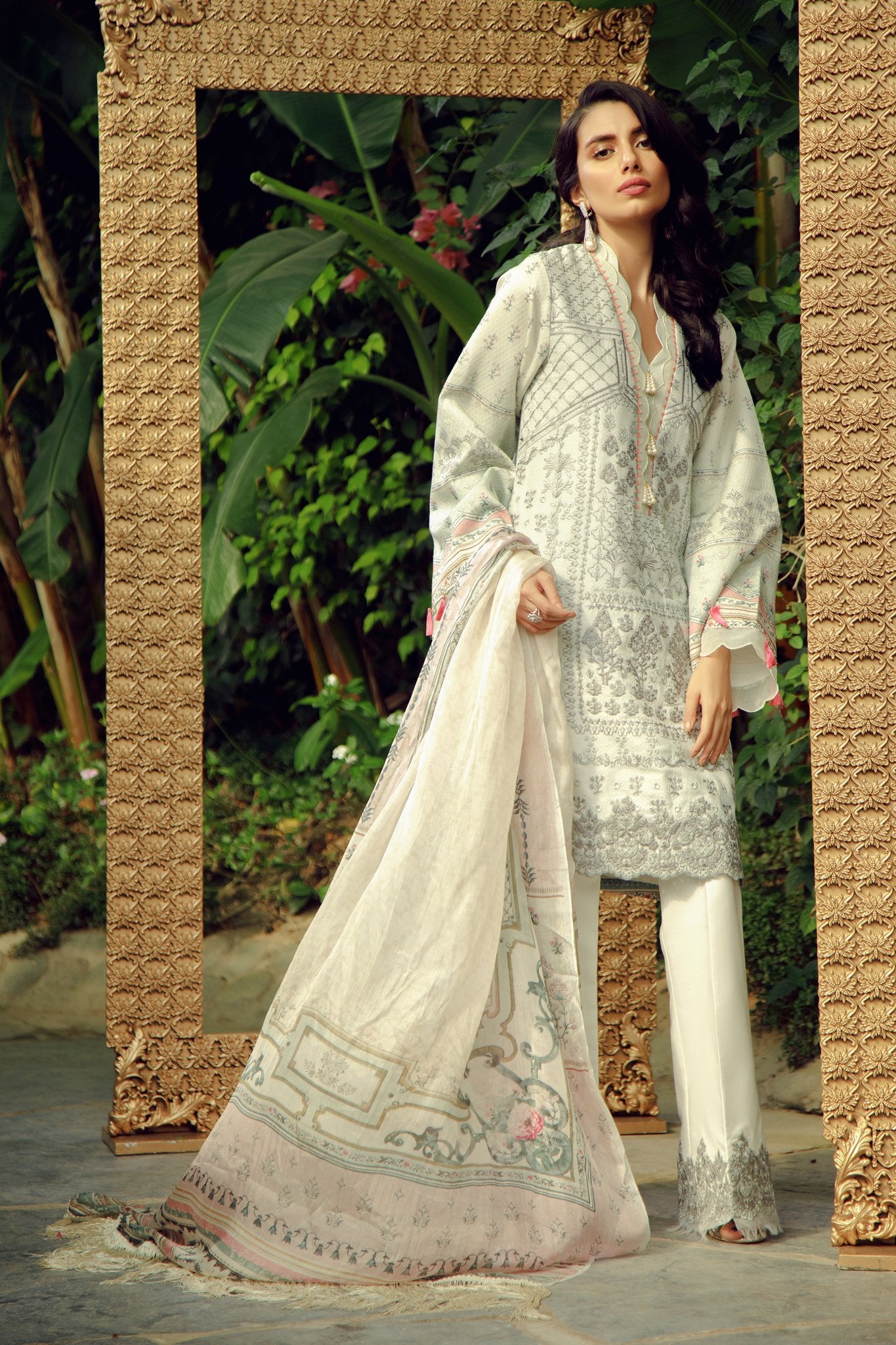7B Mint Greenish Grey - Zarqash Lawn 2019