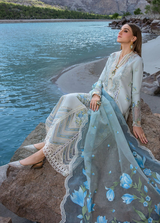 Forget Me Not - Ice Blue | Crimson By Saira Shakira | Luxury Lawn 2024