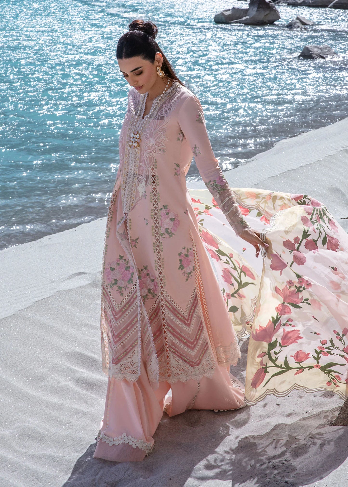 Forget Me Not - Sorbet Pink | Crimson By Saira Shakira | Luxury Lawn 2024