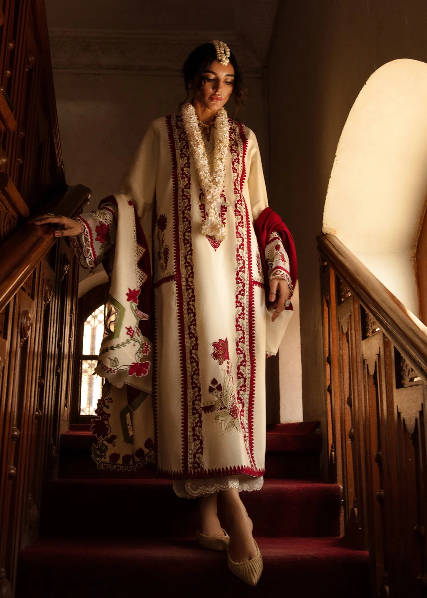 Musafir | Crimson | Aleen Winter Unstitched 2024