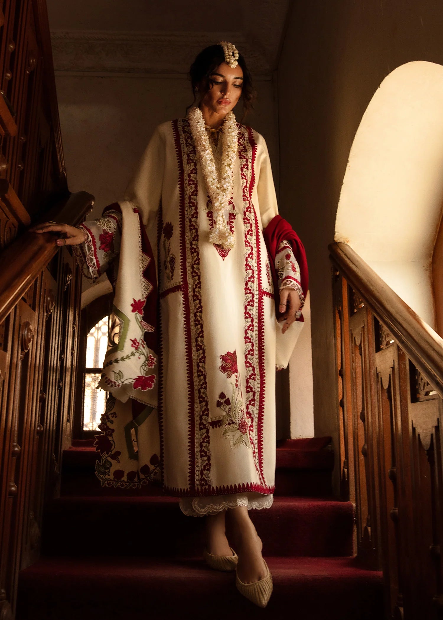 Musafir | Crimson | Aleen Winter Unstitched 2024