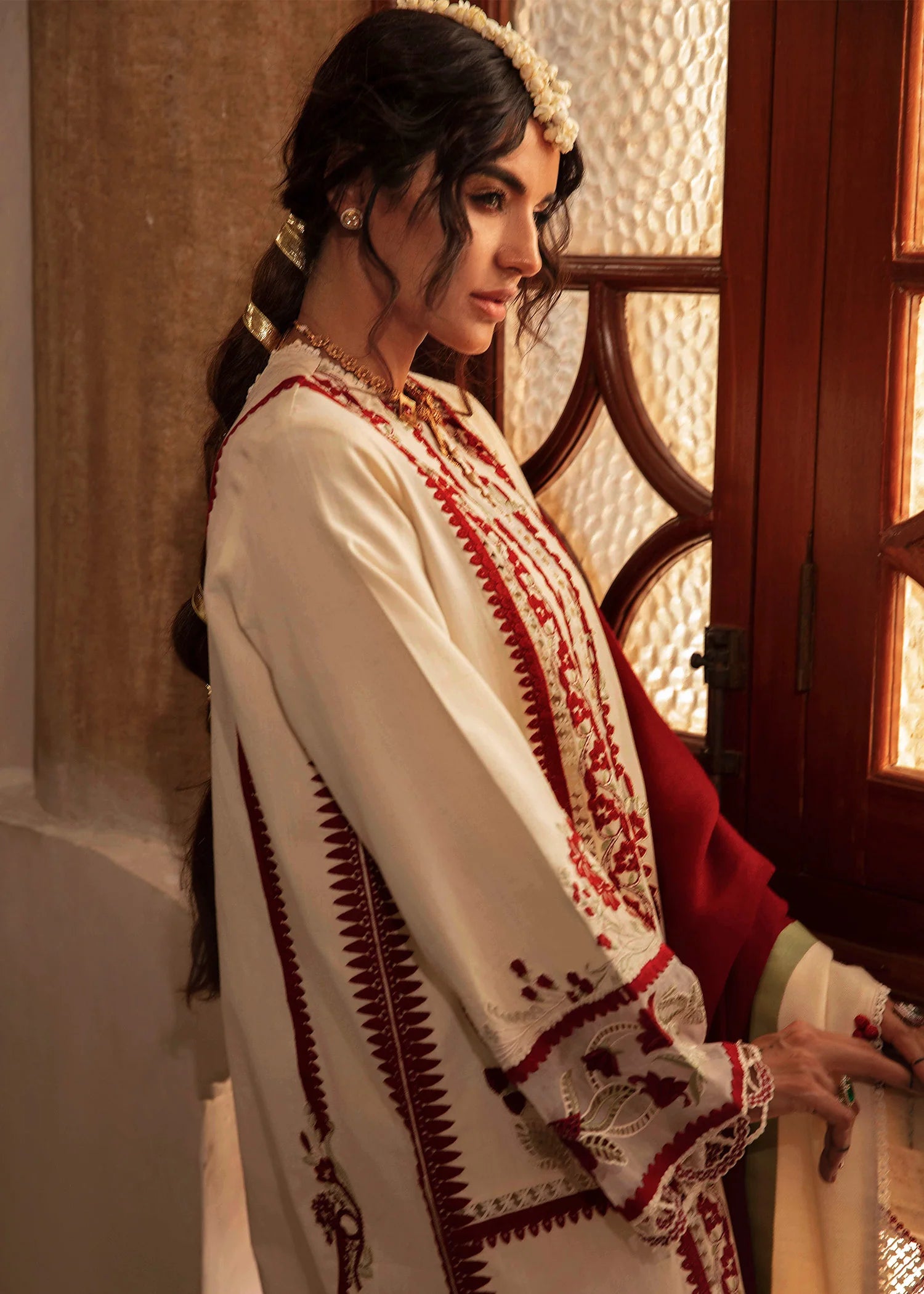 Musafir | Crimson | Aleen Winter Unstitched 2024