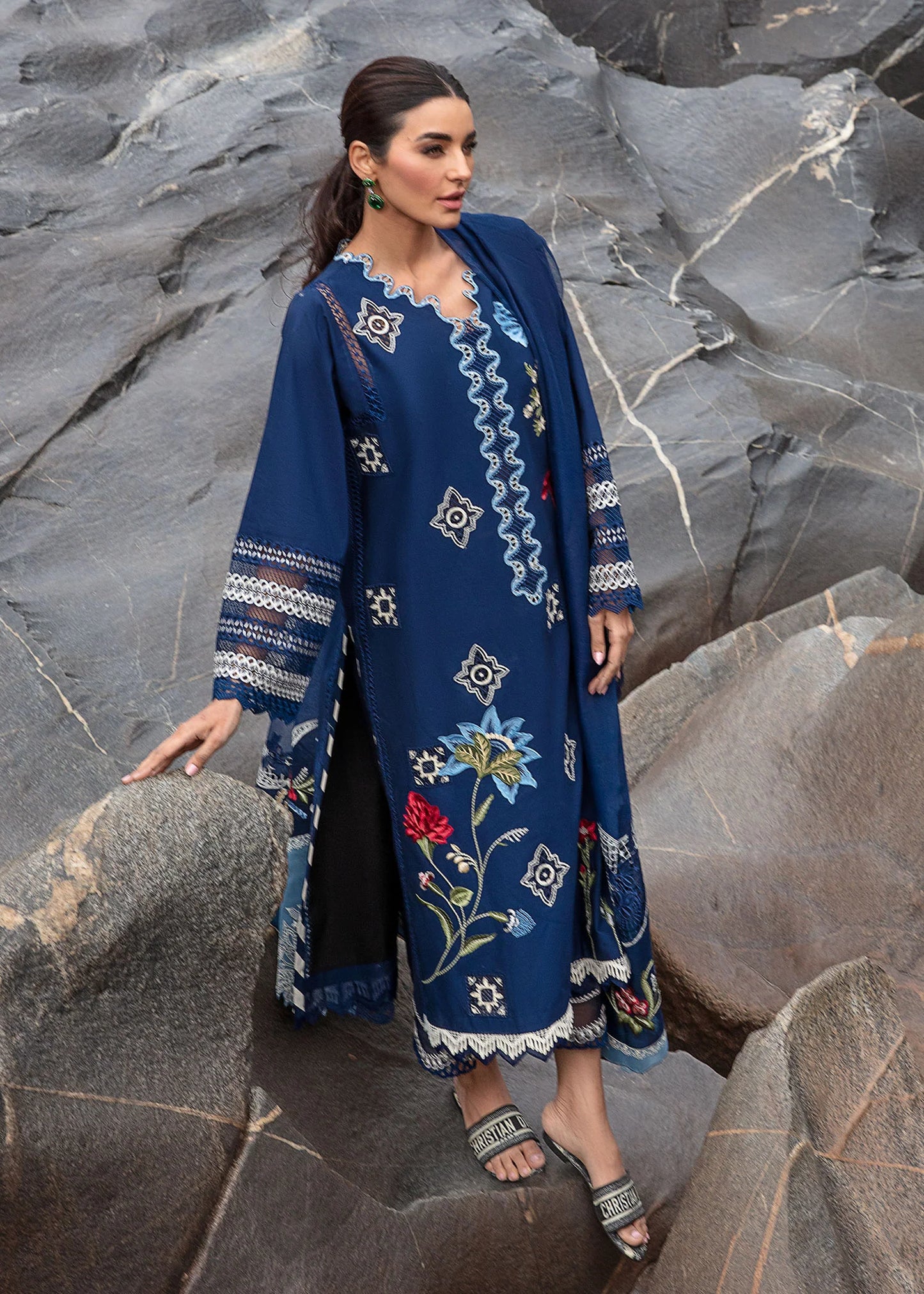 Into The Wild - Midnight Blue | Crimson By Saira Shakira | Luxury Lawn 2024