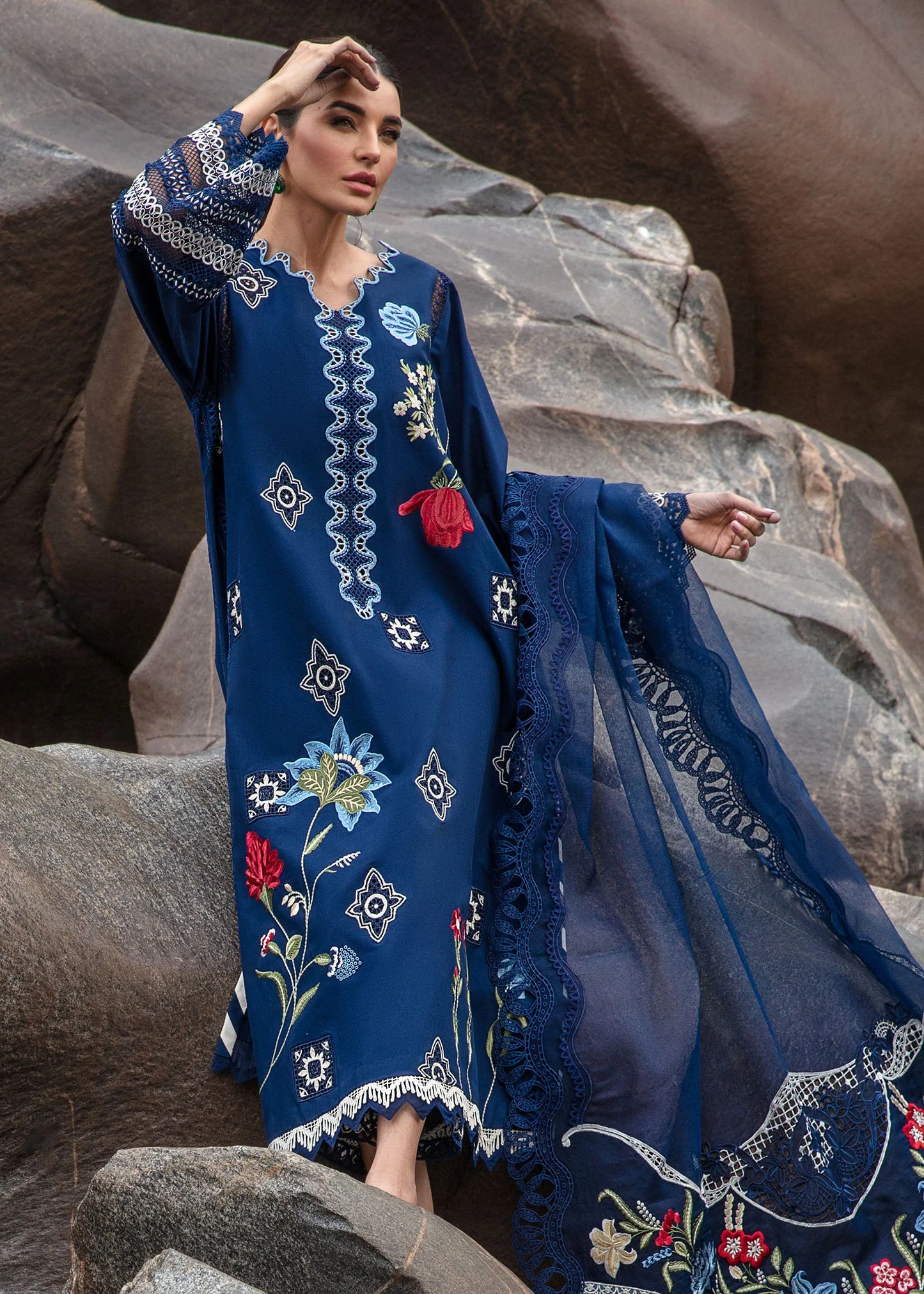 Into The Wild - Midnight Blue | Crimson By Saira Shakira | Luxury Lawn 2024