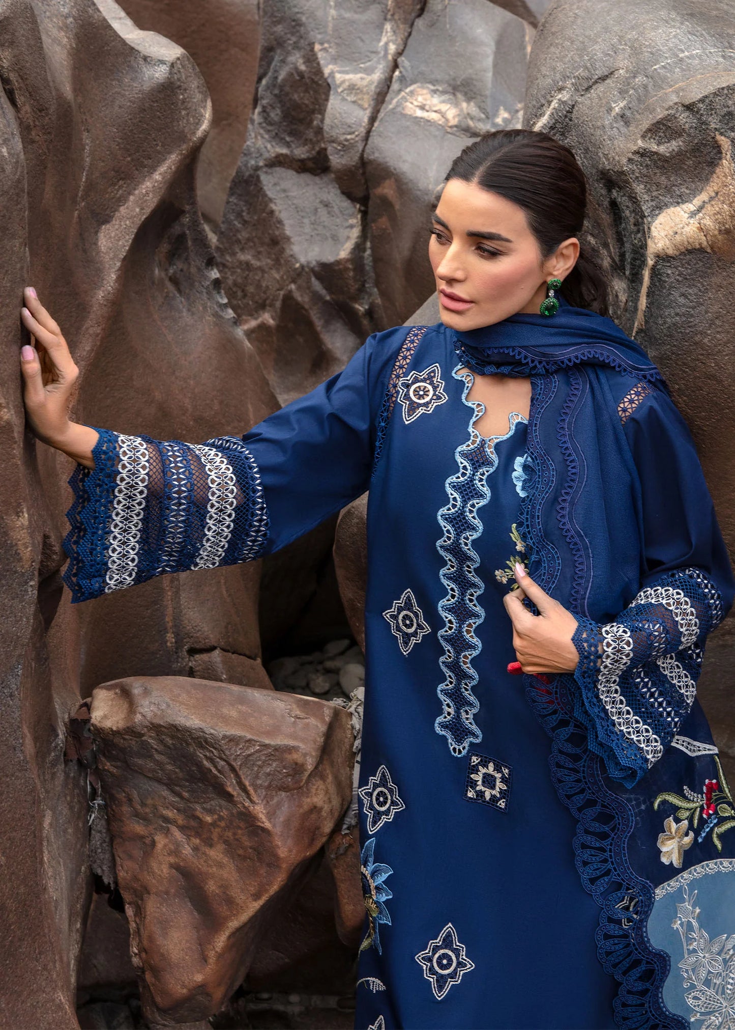 Into The Wild - Midnight Blue | Crimson By Saira Shakira | Luxury Lawn 2024