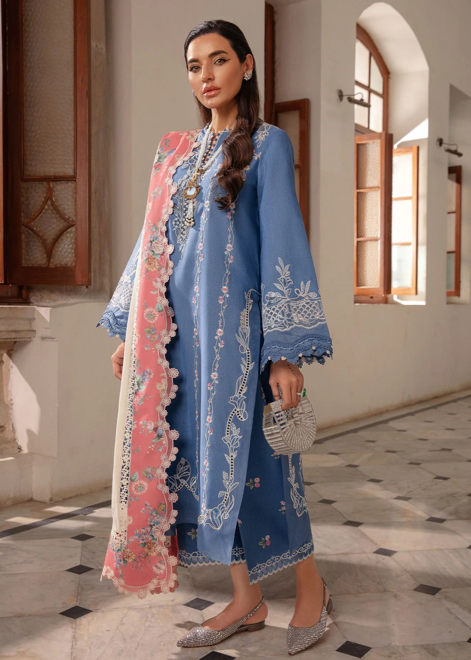 Modern Memsaab | Crimson | Aleen Winter Unstitched 2024