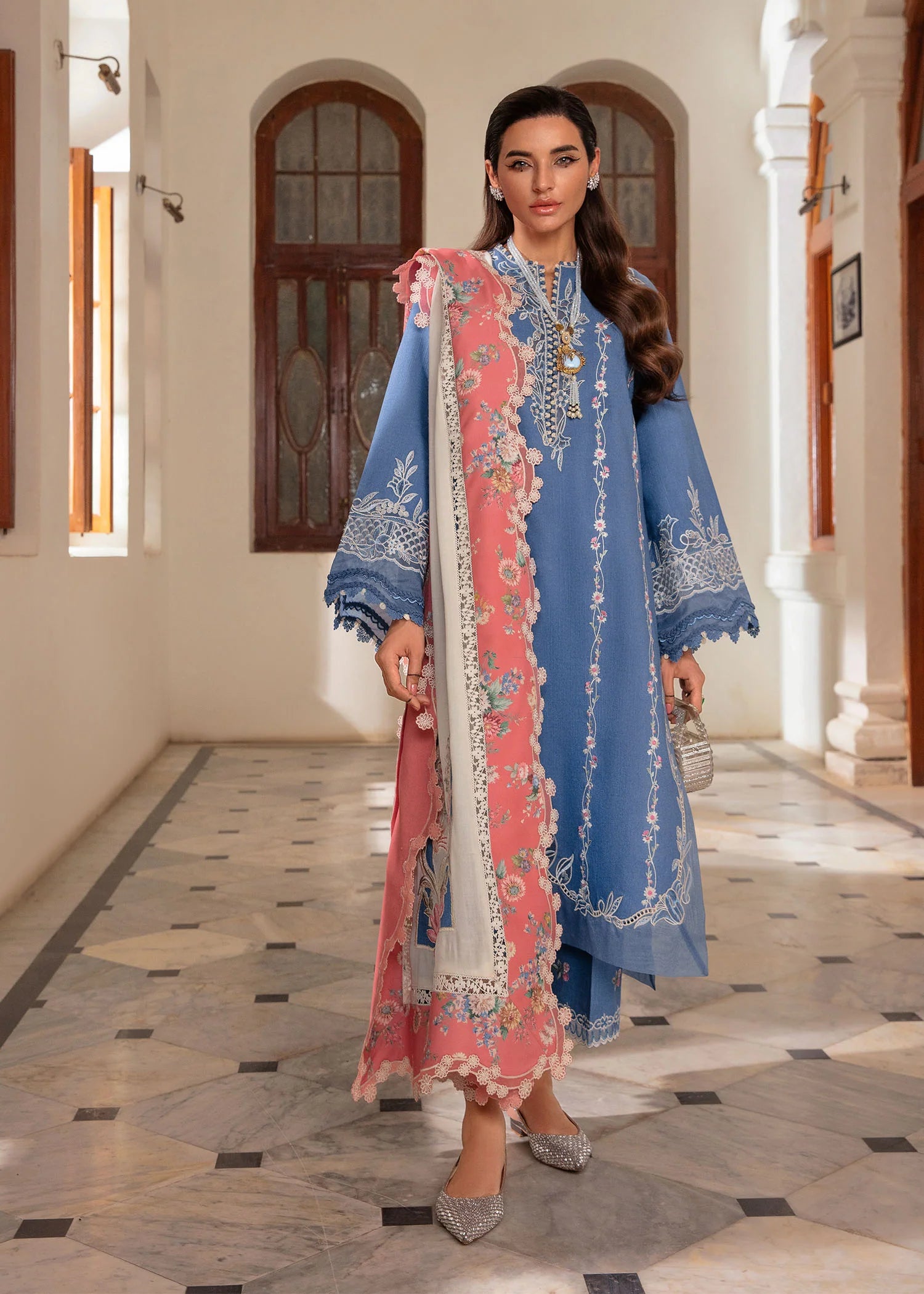 Modern Memsaab | Crimson | Aleen Winter Unstitched 2024