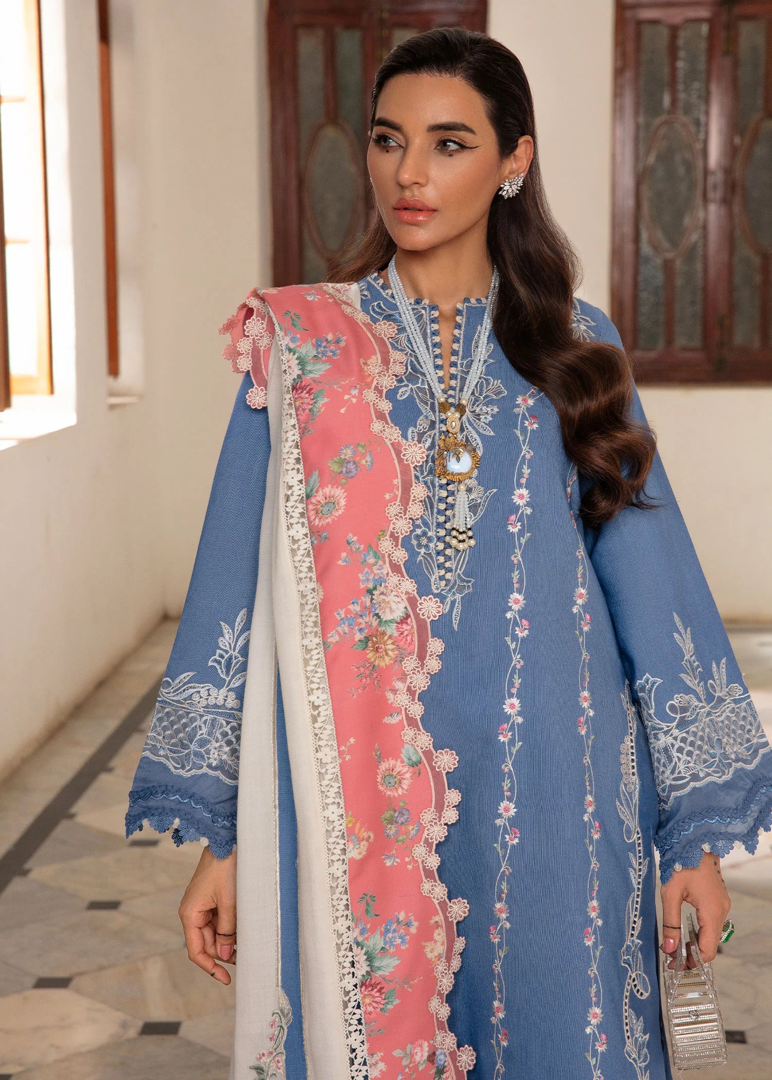 Modern Memsaab | Crimson | Aleen Winter Unstitched 2024