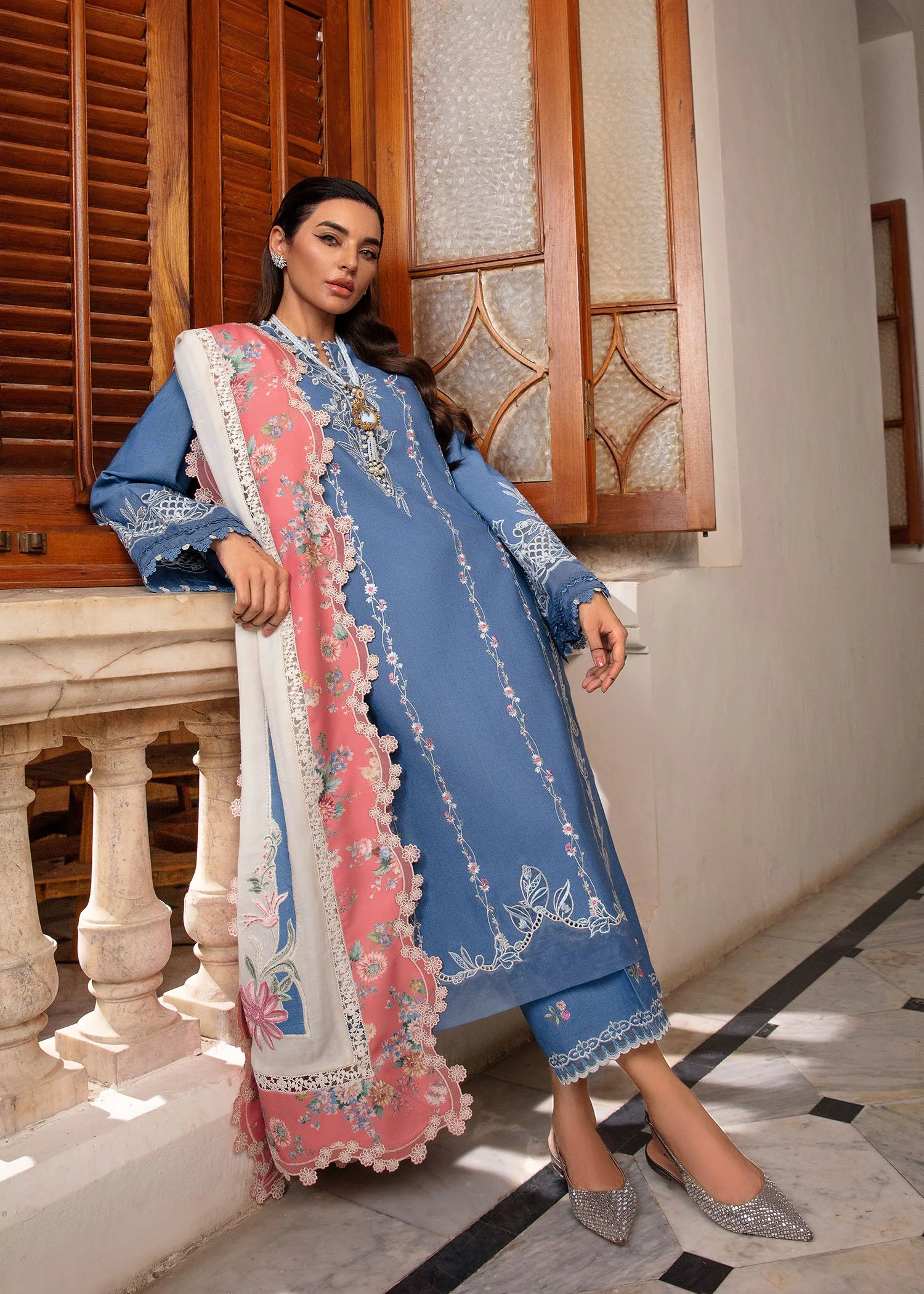 Modern Memsaab | Crimson | Aleen Winter Unstitched 2024